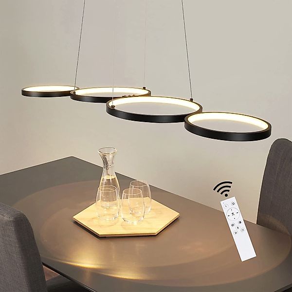 Nettlife LED Pendelleuchte Esstisch Schwarz Dimmbar günstig online kaufen