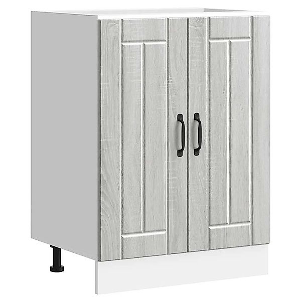 vidaXL Spülenunterschrank Lucca Grau Sonoma Holzwerkstoff 853683 günstig online kaufen