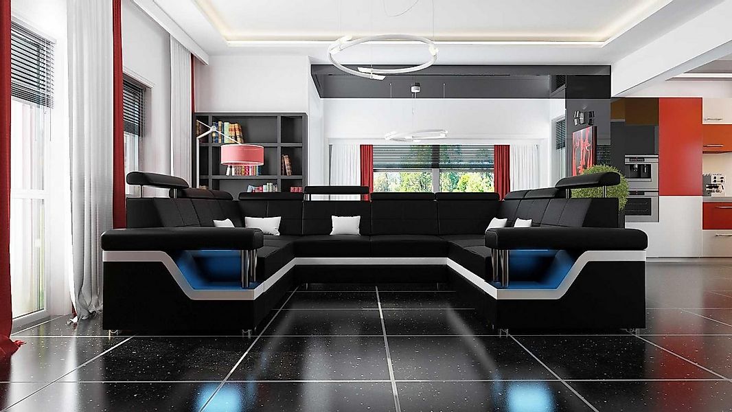 JVmoebel Sofa Wohnlandschaft Ecksofa Hamburg U Form Sofa Couch Polster Sitz günstig online kaufen