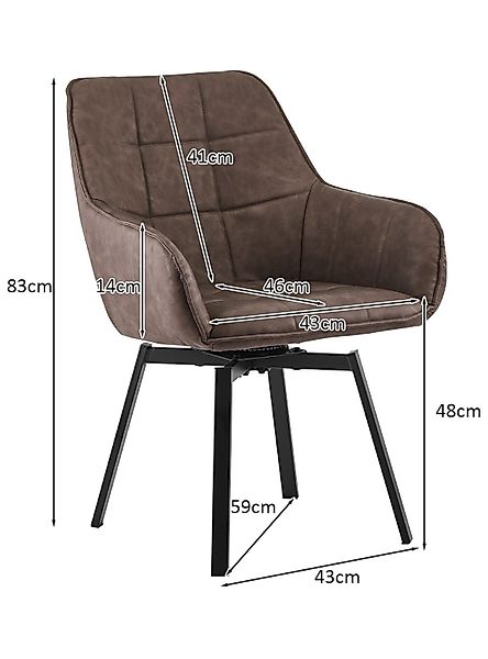 Ofcasa Esszimmerstuhl Kunstlderstuhl (2er Set, 2 günstig online kaufen