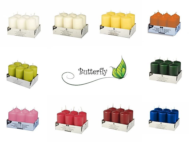 PAPSTAR Stumpenkerze, Stumpenkerzen Ø 60mm / 115mm (6St) günstig online kaufen