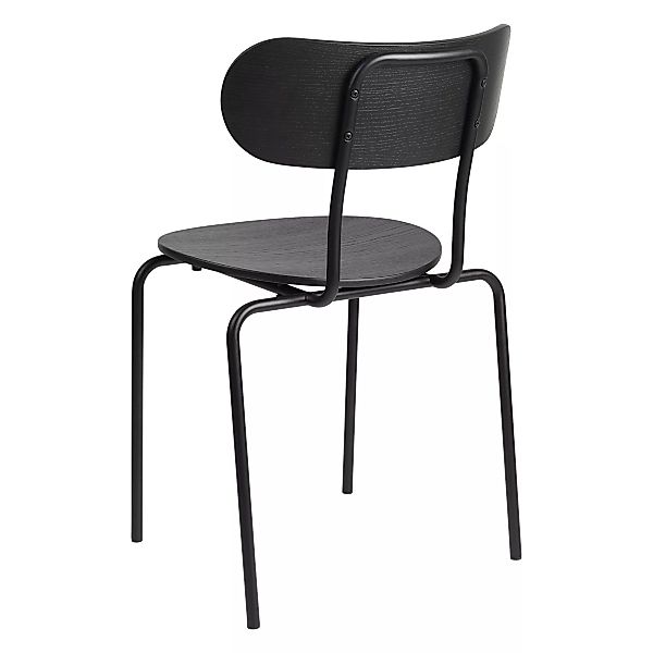 Gubi - Coco Dining Chair stapelbar - Esche schwarz gebeizt/matt lackiert/Bx günstig online kaufen