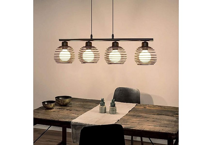 ZMH Pendelleuchte Vintage Pendelleuchte Schwarz E27 Pendellampe aus Metall günstig online kaufen