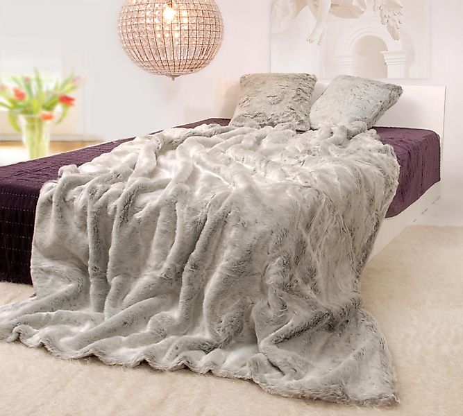 Wohndecke Felldecke (Kunstfell) "Silberfuchs", Wohnen und Accessoires GmbH günstig online kaufen