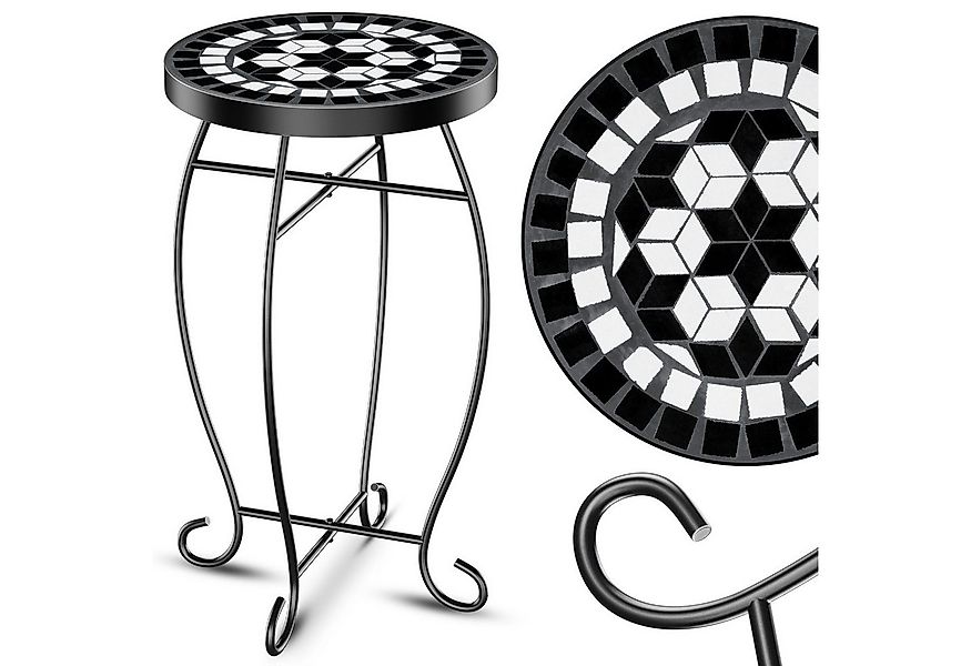 KESSER Beistelltisch, Mosaik-Platte & Metall-Gestell Bistrotisch Gartentisc günstig online kaufen
