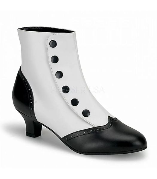 Stiefeletten FLORA-1023 - Schwarz/Weiß (Schuhgröße: EUR 39) günstig online kaufen