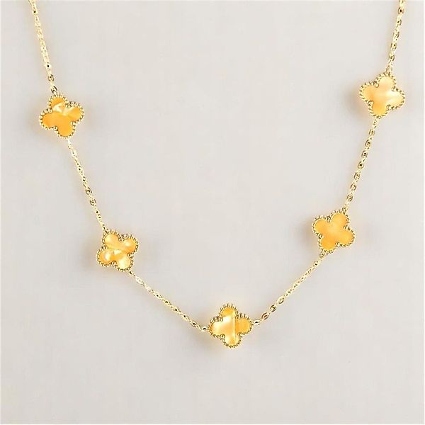 Medusa Accessoires Charm-Kette Kleeblatt Gelb Kette günstig online kaufen