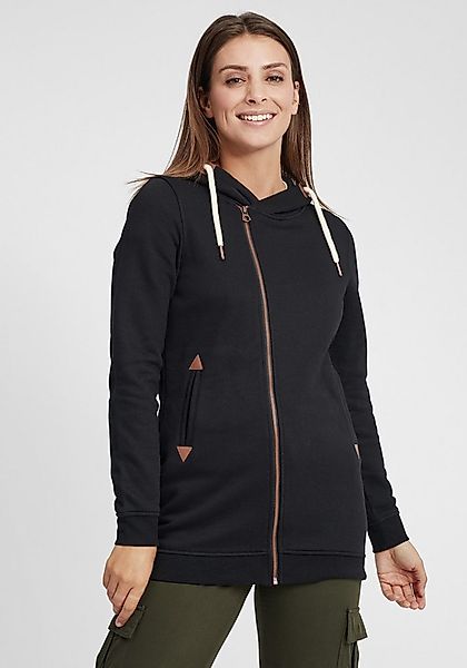 OXMO Kapuzensweatjacke OXVicky Sweatshirtjacke mit asymmetrischen Reißversc günstig online kaufen