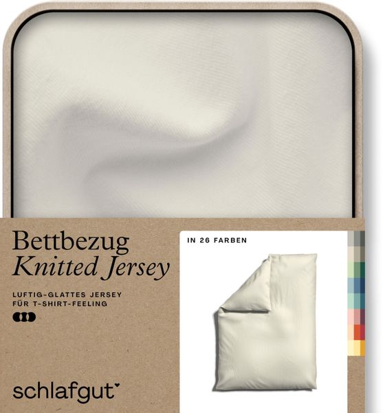 Schlafgut Bettbezug "Knitted Jersey uni, aus Bio-Baumwolle mit Elasthan, Re günstig online kaufen