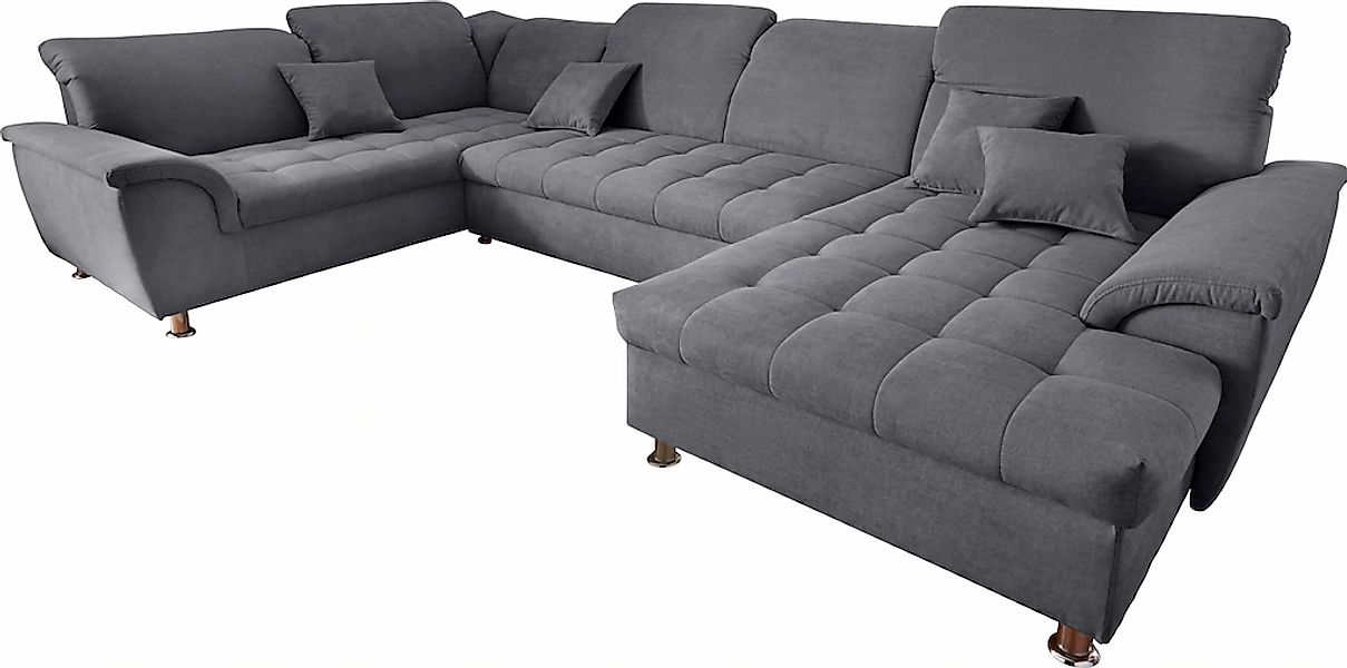 DOMO collection Wohnlandschaft "Franzi mit Kopfteilverstellung, U-Form mit günstig online kaufen