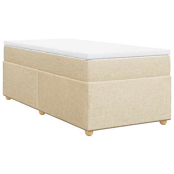 vidaXL Bett Boxspringbett mit Matratze Creme 90x200 cm Stoff günstig online kaufen