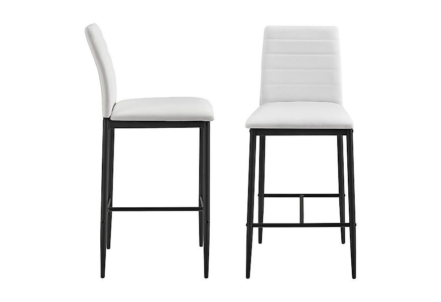 en.casa Barhocker (Set, 2er), Design-Sitzhocker 96 x 43 x 47cm Weiß günstig online kaufen