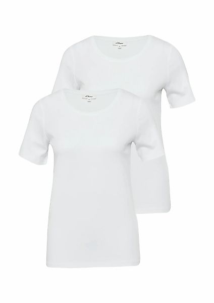 s.Oliver T-Shirt 2 Stk. aus Interlockjersey im 2er-Pack günstig online kaufen