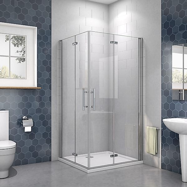 AICA Eckdusche Eckdusche Scharnier-Falttür,barrierefrei, großer Verstellber günstig online kaufen