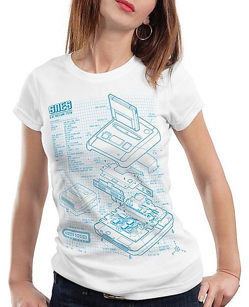 style3 T-Shirt SNES Blaupause 16-Bit Videospiel 16-Bit videospiel super nin günstig online kaufen