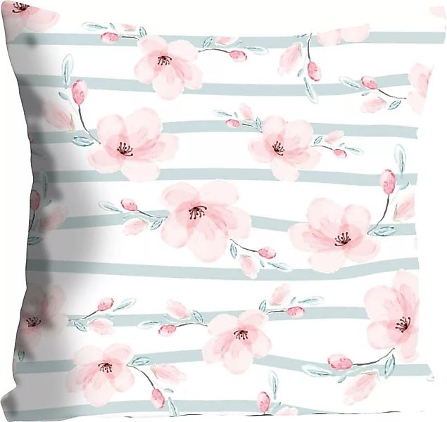 queence Dekokissen »Lykke«, mit feinen Blütenblättern, Kissenhülle ohne Fül günstig online kaufen