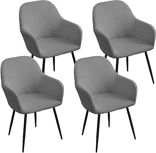 Coonoor Stuhlhusse Stuhlhussen Stretch Stuhlbezug Sesselbezug 2/4er Set, Sc günstig online kaufen