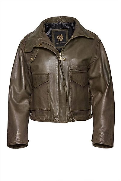 Apple of Eden Lederjacke (1-St) hüftlang mit Umlegekragen günstig online kaufen