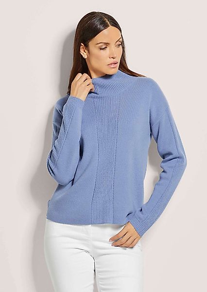 MADELEINE Strickpullover Kaschmir-Pullover mit Pointelle-Muster Pullover günstig online kaufen