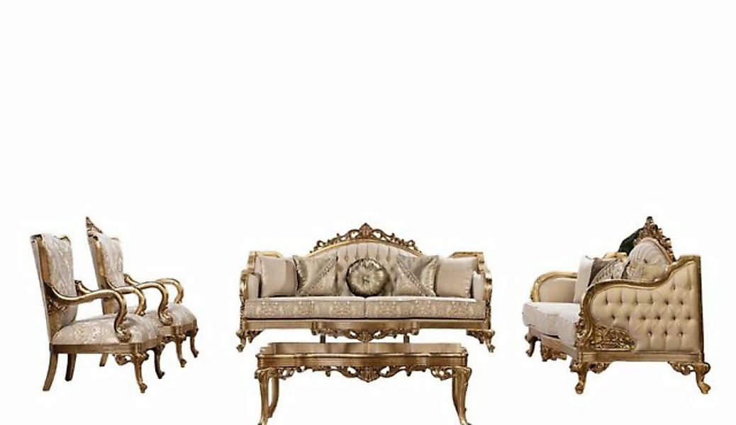 JVmoebel Sofa, Sofa Set Sofagarnitur 4tlg. Couchtisch Luxus Wohnzimmer Klas günstig online kaufen