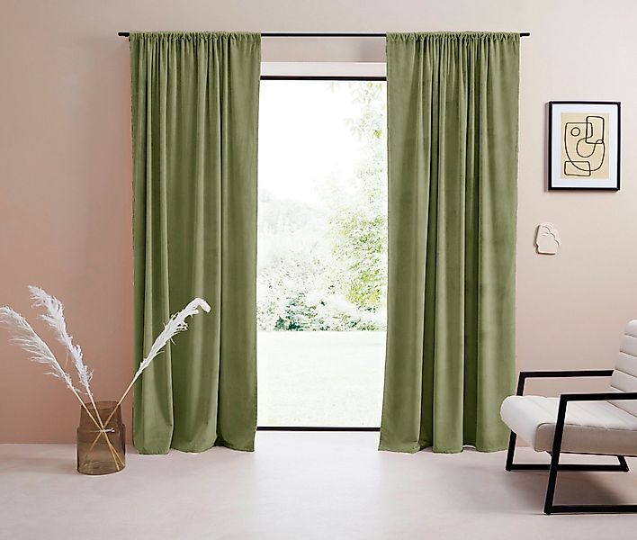 LeGer Home by Lena Gercke Vorhang "Samt Ladina" Stangendurchzug 1 Stk. tlg. günstig online kaufen