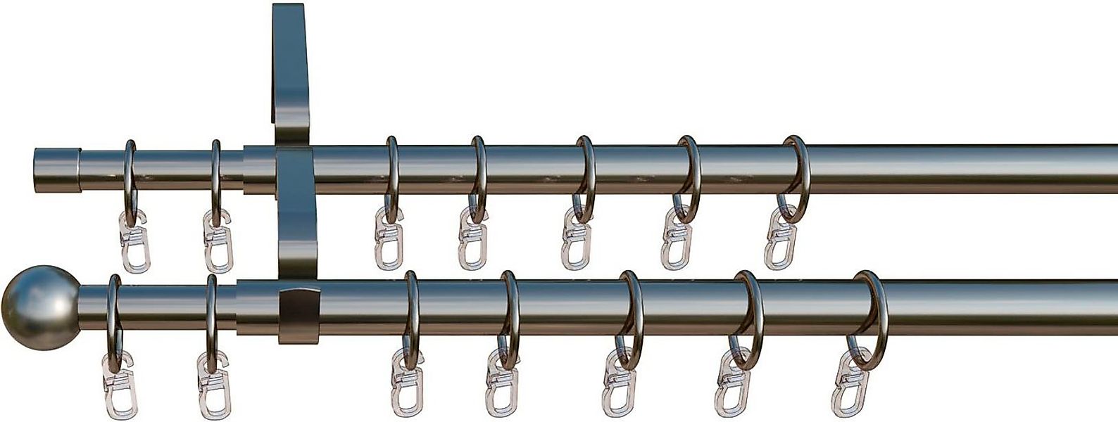 indeko Gardinenstange Formentor, Ø 10 mm, 2-läufig, ausziehbar, verschraubt günstig online kaufen