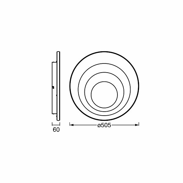 OSRAM LED-Deckenlampe ORBIS SPIRAL ROUND Ø 52cm weiß up/down günstig online kaufen