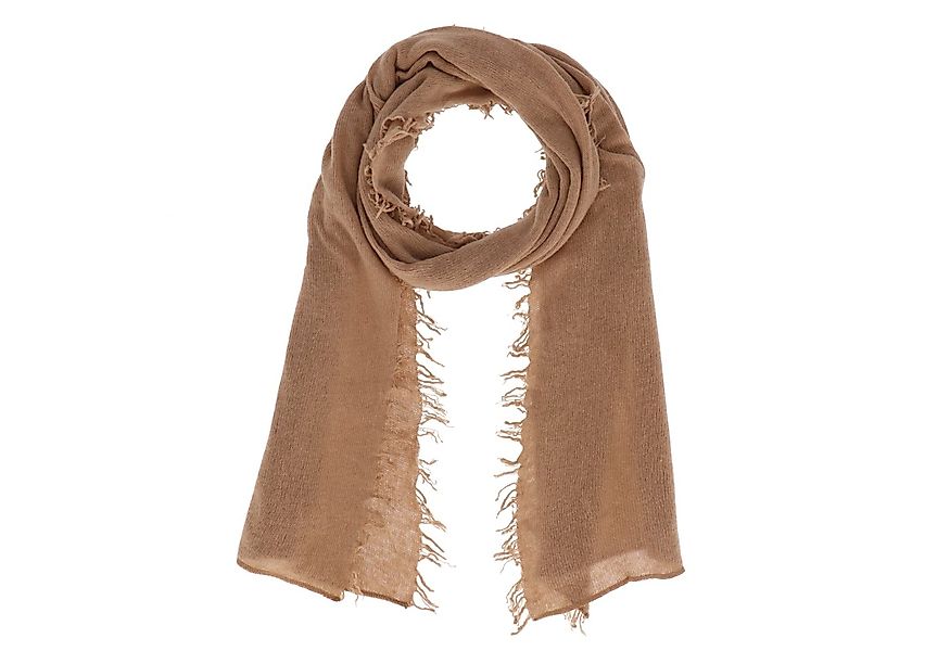 halsüberkopf Accessoires Modeschal Feiner Strickschal mit Fransenbordüre, m günstig online kaufen