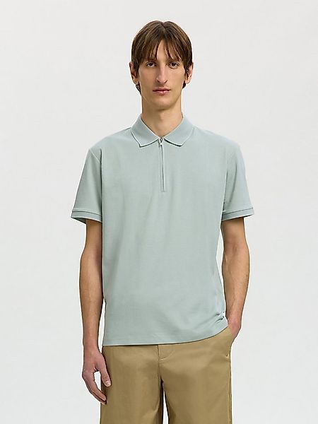 Selected Poloshirt SLHFAVE ZIP SS POLO NOOS Baumwollmischung, regular fit günstig online kaufen