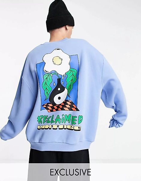Reclaimed Vintage Inspired – Sweatshirt aus Bio-Baumwolle in verwaschenem B günstig online kaufen