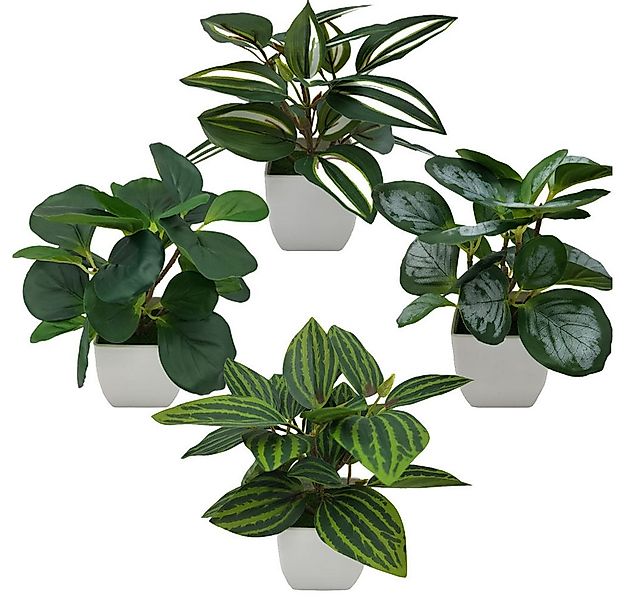 Kunstpflanze 4 Packungen Künstliche Pflanzen, kleine Topfpflanze Künstlich, günstig online kaufen