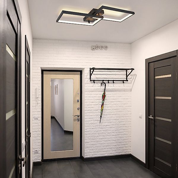 Nettlife LED Deckenleuchte Schwarz Deckenlampe 40W günstig online kaufen