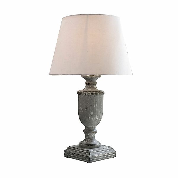 Mirabeau Tischleuchte Tischlampe Fairland weiß/antikgrau günstig online kaufen