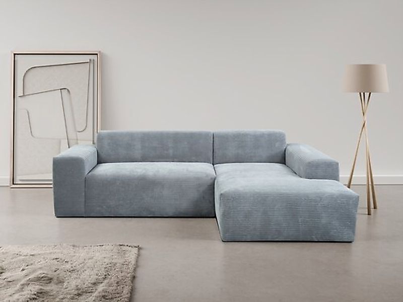 WERK2 Ecksofa »Zeus-L modern & zeitlos, Breite 253 cm, bequemes Sofa« Curvy günstig online kaufen