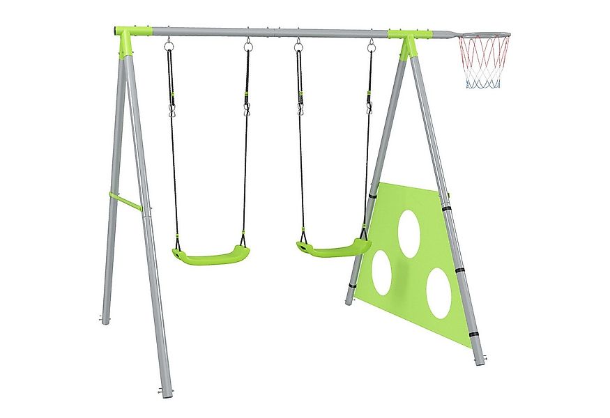 AIYAPLAY Schaukelgestell 3 in 1 mit Schaukel, Basketballkorb, Fußballtor, ( günstig online kaufen