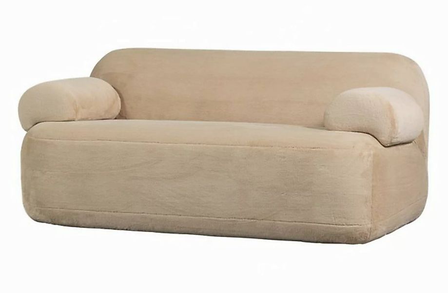 WOOOD Sofa Sofa Jolie aus Pelz-Stoff, Beige günstig online kaufen