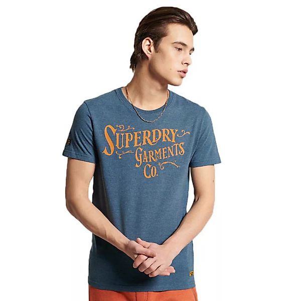Superdry Workwear Graphic 220 Kurzarm T-shirt L Navy Marl günstig online kaufen