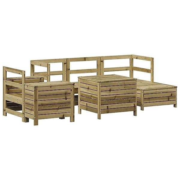 vidaXL 7-Tlg Garten-Sofagarnitur Kiefernholz Imprägniert 3250527 günstig online kaufen