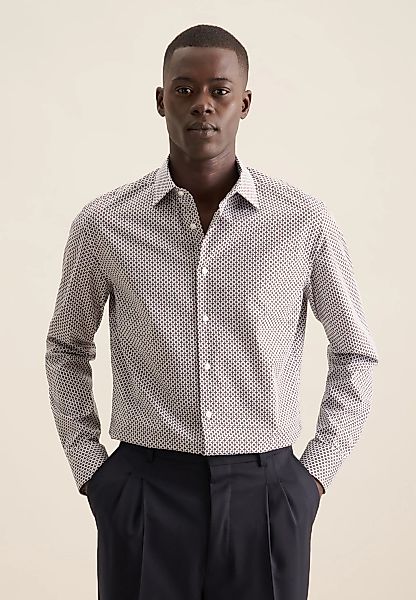 seidensticker Businesshemd "Slim", Slim Langarm Kentkragen Druck günstig online kaufen