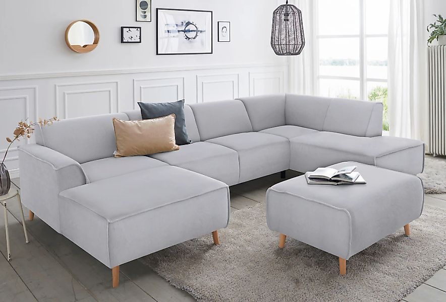 andas Wohnlandschaft "Janek Scandic Design, elegant und zeitlos U-Form", mi günstig online kaufen