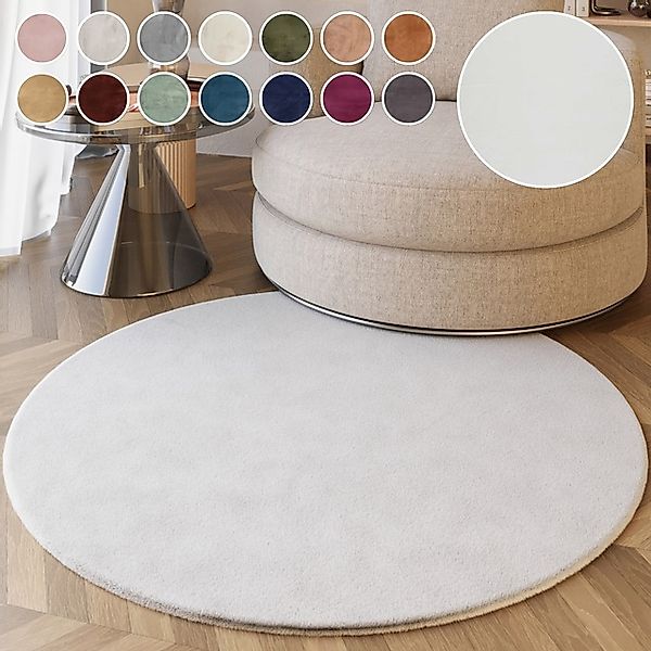 Esprit Hochflor-Teppich »Alice ESP-4377 Kunstfell«, rund, 25 mm Höhe, Kanin günstig online kaufen