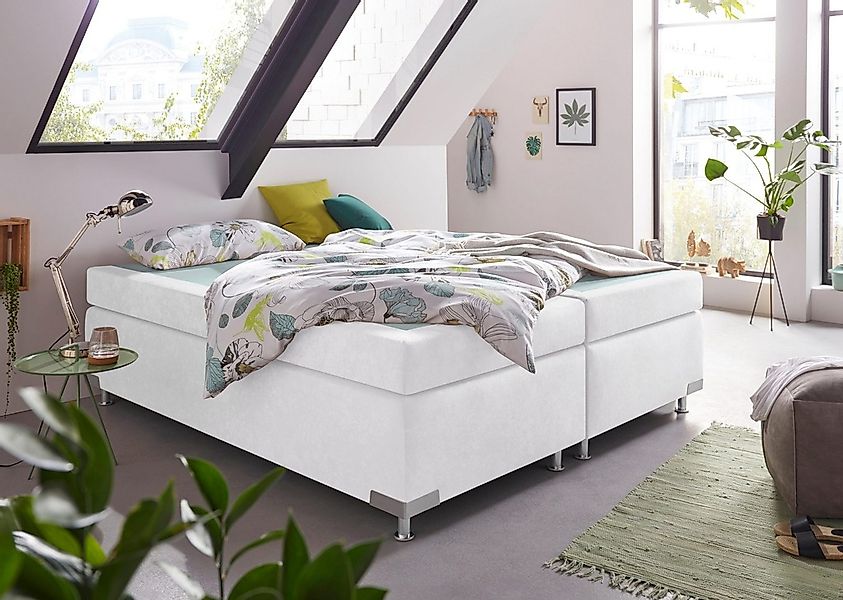 Westfalia Schlafkomfort Boxspringbett »Holland« ohne Kopfteil, frei im Raum günstig online kaufen