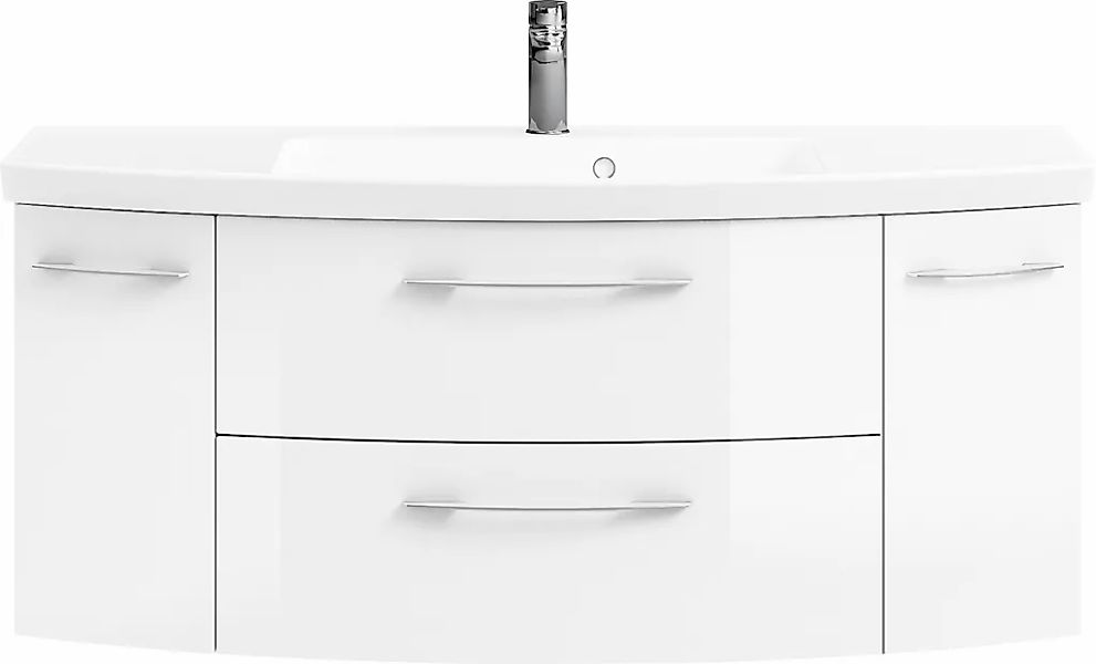 Saphir Badmöbel-Set "Cassca Sprint Waschtisch-Set Mineralmarmor-Waschtisch günstig online kaufen