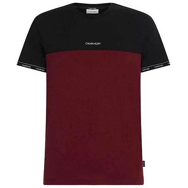 Calvin Klein Logo Stripe Cuff Kurzärmeliges T-shirt XL Colorblock Tawny Por günstig online kaufen