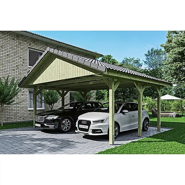 Satteldach-Carport Wallgau 620 x 500 cm Dachlattung günstig online kaufen