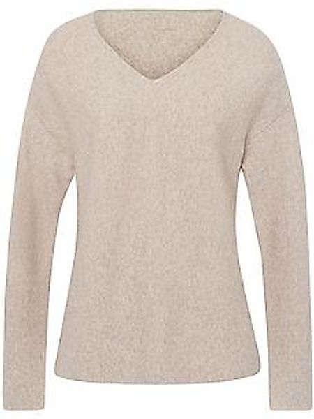 V-Pullover aus Schurwolle und Kaschmir Fadenmeister Berlin beige günstig online kaufen