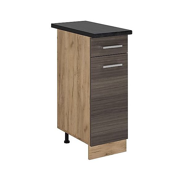 Vicco Unterschrank R-Line, Edelgrau/Goldkraft Eiche, 30 cm, AP Anthrazit günstig online kaufen