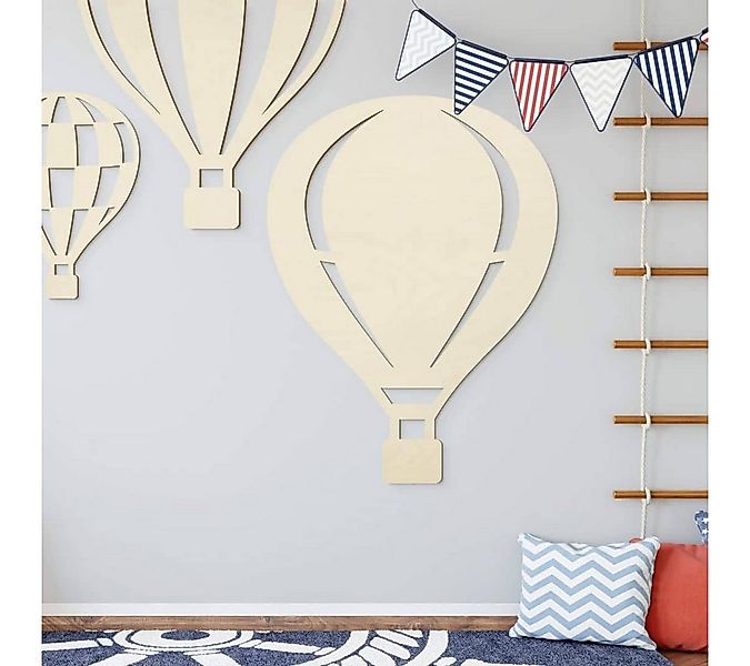 K&L Wall Art Holzbild Heißluftballon Poster Luftballon Baby Kinderzimmer Ho günstig online kaufen