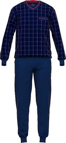 GÖTZBURG Pyjama "Bronx", (2 tlg.), Langarm, V-Ausschnitt, lange Hose, Baumw günstig online kaufen