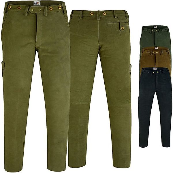 German Wear Lederhose GW604 Lange Jagdhose Jagdlederhose Jägerhose Nubukled günstig online kaufen
